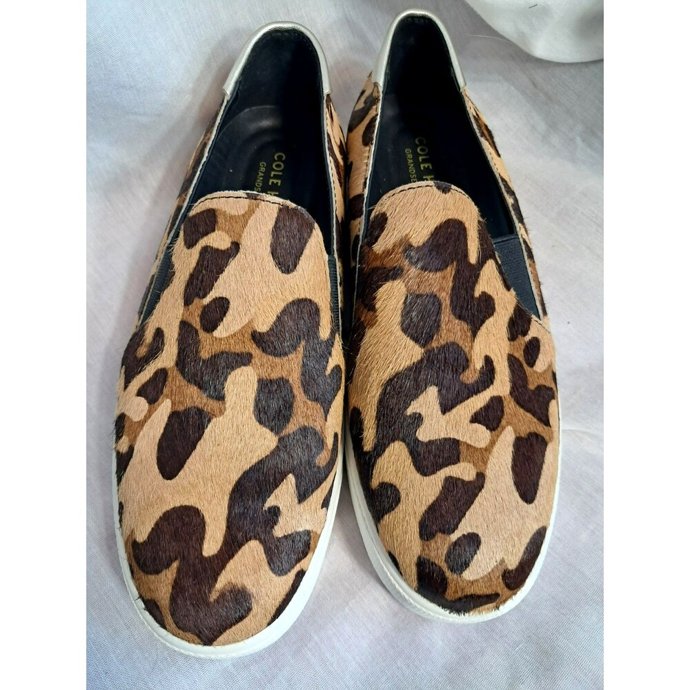 Cole Haan Grandpro Spectator 2.0 Women 8  Slip On Calf Hair Leopard Camo Print - Picture 4 of 7